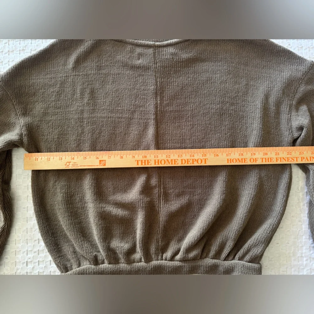 Free People FP Beach Happy Pullover Balloon Sleeve Sweater Brown Womens XS S